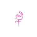 Flamingo logo design pink- Stock vector illustration