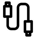 Usb Plug Bold Line Icon which can easily modify or edit and color as well Royalty Free Stock Photo
