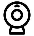 Security Camera Bold Line Icon which can easily modify or edit and color as well Royalty Free Stock Photo