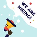 We are hiring vacancy open recruitment. Job vacancy banner. Open recruitment illustration