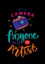 With a camera anyone can be artist. Royalty Free Stock Photo