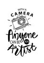 With a camera anyone can be artist. Royalty Free Stock Photo