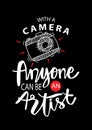 With a camera anyone can be artist. Royalty Free Stock Photo