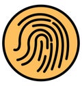Biometric Isolated Vector icon which can easily modify or edit Royalty Free Stock Photo
