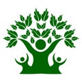 Green color family nature Tree, team symbol