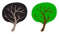  two color Tree, template, symbol 