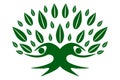 Green color family nature Tree, team symbol