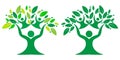 Green color family nature Tree, team symbol