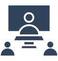 Online collaboration Isolated Vector icon which can easily modify or edit Royalty Free Stock Photo