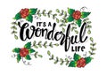 It`s a wonderful life. Hand Lettering.