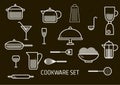 Vector minimalistic set of cookware