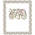 Old World Borders Vector - Tiled frame in plant leaves and flowers Framework Decorative Elegant style