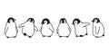 Penguin vector icon logo baby cartoon character illustration symbol graphic doodle