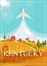 Welcome to Kentucky. Advertising vector concept of travel to Kentucky, United States.