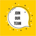 We are hiring vacancy open recruitment. Job vacancy banner. Open recruitment illustration Royalty Free Stock Photo