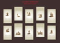 Islamic greeting ramadan kareem brochure templates design