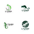 Lizard logo vector. Reptile logo vector. Wild animal logo template