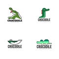 Crocodile logo . Reptile logo template. Dengerous animal logo Royalty Free Stock Photo