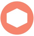 Hexagon Isolated Vector Icon which can easily modified or edit Royalty Free Stock Photo