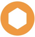 Hexagon Isolated Vector Icon which can easily modified or edit Royalty Free Stock Photo