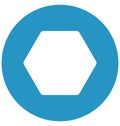 Hexagon Isolated Vector Icon which can easily modified or edit Royalty Free Stock Photo