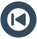 Backward Isolated Vector Icon which can easily modified or edit Royalty Free Stock Photo