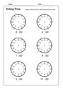 Telling Time Telling the Time Practice for Children Time Worksheets for Learning to Tell Time game Time Worksheets