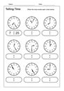 Telling Time Telling the Time Practice for Children Time Worksheets for Learning to Tell Time game Time Worksheets