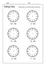 Telling Time Telling the Time Practice for Children Time Worksheets for Learning to Tell Time game Time Worksheets