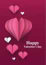 Card of valentine`s day