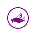 business, develop,setting, innovation, creative idea management purple  color icon Royalty Free Stock Photo