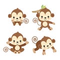Little monkey cartoon. Royalty Free Stock Photo