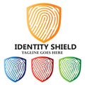 Identity Shield Finger Print Security Royalty Free Stock Photo