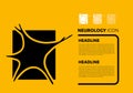 Nerve cell line icon neurology brain logo Vector