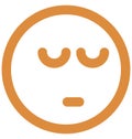 Print bemused face, emoticons Vector Isolated Icon which can easily modify or edit Royalty Free Stock Photo