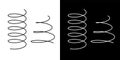 Coil spring cable icons coil spring symbol on white background vector