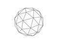 Geodesic sphere illustration vector Royalty Free Stock Photo