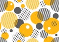 Geometric seamless pattern with circles, stripes, dots. Pattern for fashion and wallpaper.