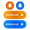 Download icons web bottons color Royalty Free Stock Photo