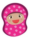 Muslim woman in a beautiful shawl. Portrait.