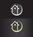 House realty company logo. Best house, building logo Royalty Free Stock Photo
