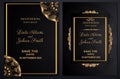 Invitation wedding luxury template gold