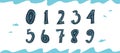 Vector underwater numbers in Scandinavian style