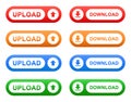 Download upload buttons color web