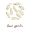 Rice grain icon. Vector illustration of a cereal
