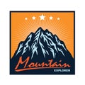 Logo for Mountain Adventure , Camping, Climbing Expedition. Vintage Vector Logo and Labels, Template Design Illustration