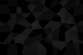 Black geometric background with triangle pattern. Abstract low poly texture