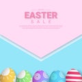 Easter sale poster. 3d egg eps 10