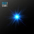 Vector shining blue star