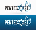 Pentecost text with Israel star and Holy Spirit Dove graphic